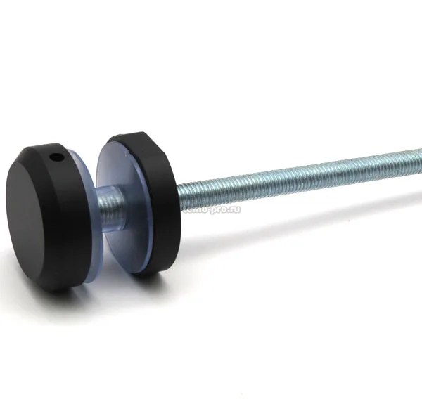 У277-40-10 Стеклодержатель торцевой 40мм Black, 40 мм, AISI 304, Black, М10х200