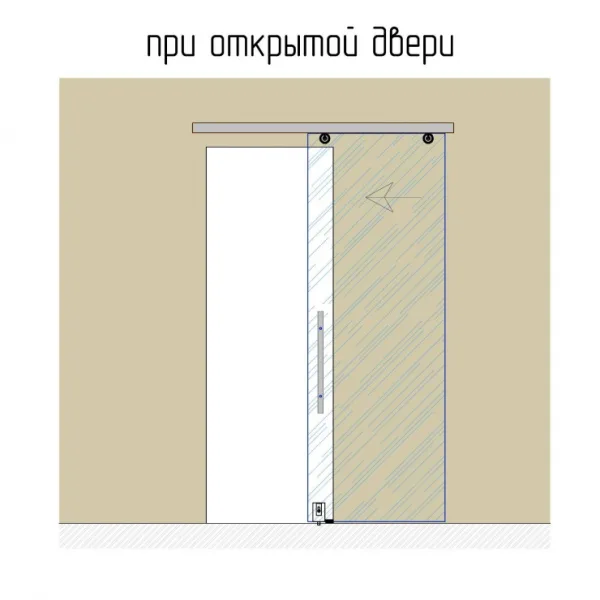 SND00-05 Дверь стеклянная межкомнатная одинарная на системе "Лаура"