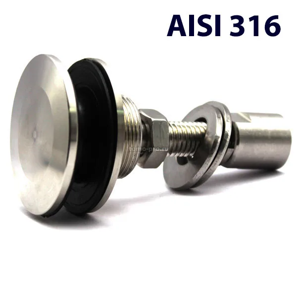 Нержавеющая сталь AISI 316, SS (Матовый хром), бесшарнирный, 14