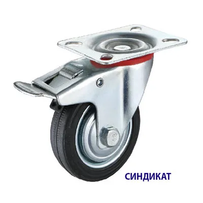 SND-002-D200 Колесо промышленное поворотное с тормозом 200мм